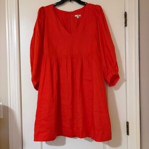 Tyler Boe Vibrant Red Long Sleeve Dress